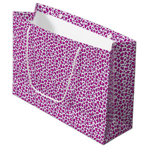 pink leopard skin pattern large gift bag