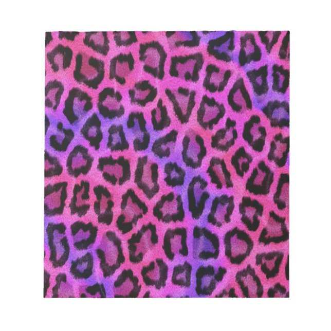 Pink Leopard Skin Print Notepad (Front)