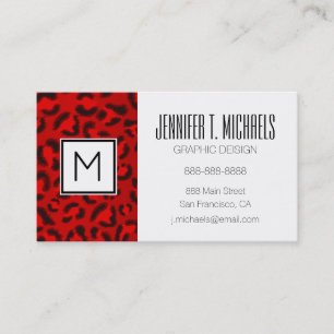 Pink leopard texture pattern. business card