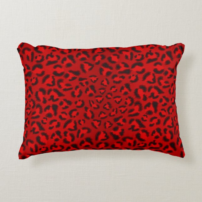 Pink leopard texture pattern. decorative cushion (Front)