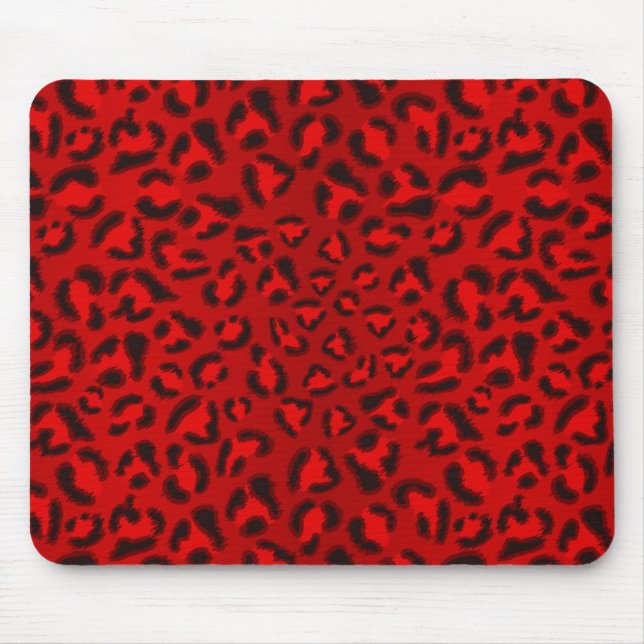 Pink leopard texture pattern. mouse mat (Front)