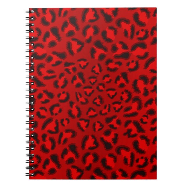Pink leopard texture pattern. notebook (Front)