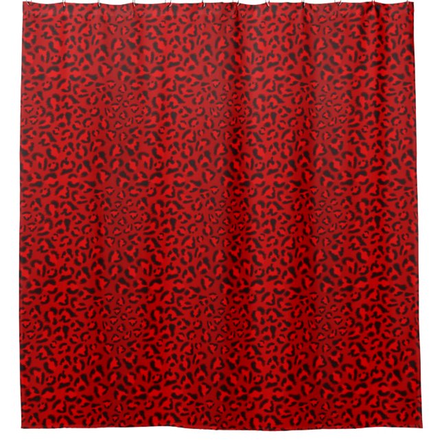 Pink leopard texture pattern. shower curtain (Front)