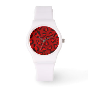Pink leopard texture pattern. watch