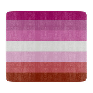 Pink Lesbian Pride Flag Cutting Board