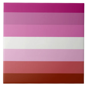 Pink Lesbian Pride Flag Tile
