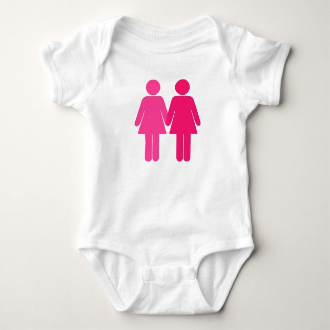 Pink Lesbians Baby Bodysuit (Front)