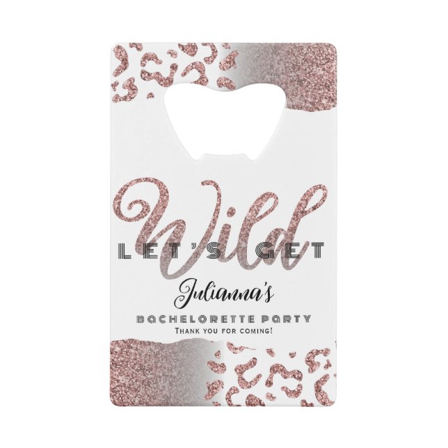 Pink Let's Get Wild Animal Print Bachelorette Bach (Front)