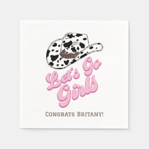 Pink Let's Go Girls Nashville Bachelorette Napkin