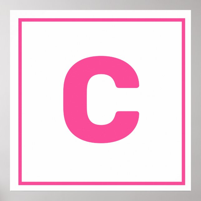 Pink letter C  Poster (Front)
