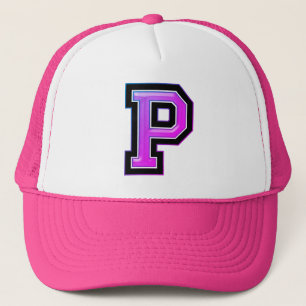 Pink Letter "P" Trucker Hat