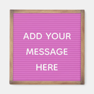 Pink Letterboard in Frame Custom Message  Magnet
