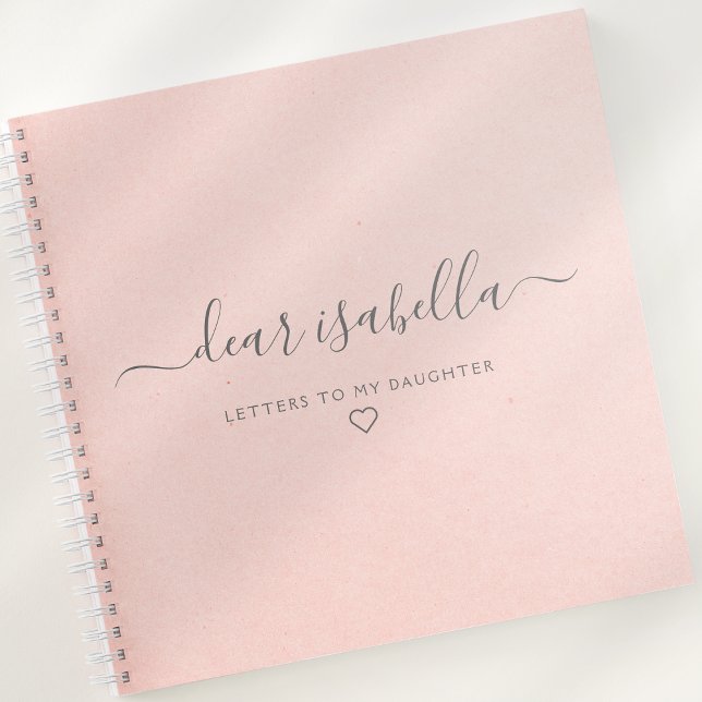Pink Letters to My Daughter Keepsake Memory Notebook (Creator Uploaded)