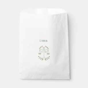 Pink Libra, zodiac, star sign Favour Bags