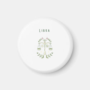 Pink Libra, zodiac, star sign Magnet
