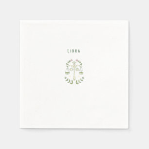 Pink Libra, zodiac, star sign Napkin