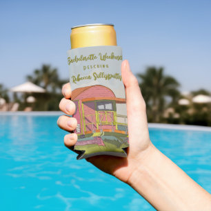 Pink Lifeguard Vibes Bachelorette Weekend Seltzer Can Cooler