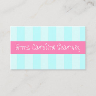 Pink & Light Aqua Enclosure Card