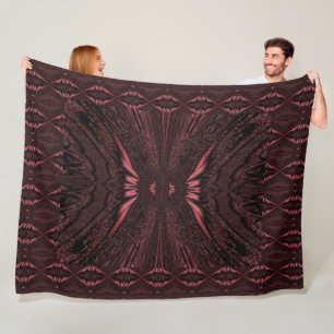 Pink Light Butterfly Fleece Blanket