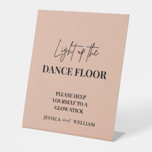 Pink Light Up the Dance Floor    Glow Sticks Sign