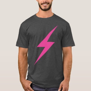 Pink Lightning Bolt Of Feminism T-Shirt