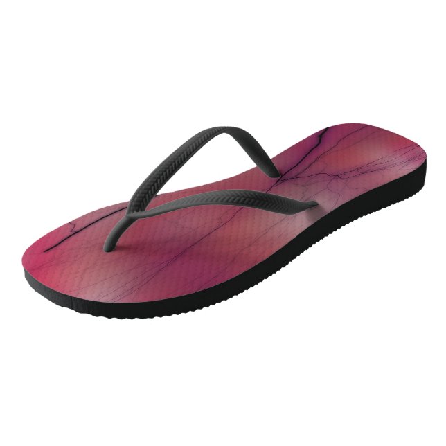 pink lightning flip flops (Angled)
