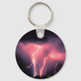 Pink lightning key ring