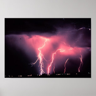 Pink lightning poster