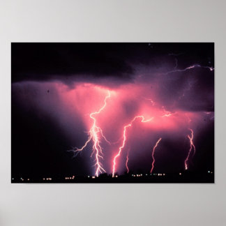 Pink lightning poster