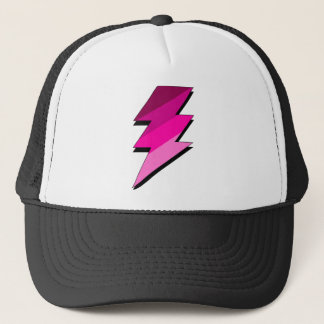 Pink Lightning Thunder Bolt Trucker Hat