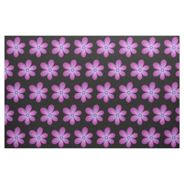 Pink Lilac Flowers Abstract Art Floral Pattern Fabric (Fat Quarter)