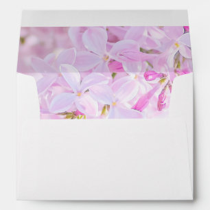 Pink lilac flowers envelopes