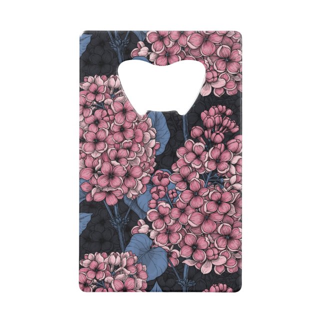 Pink lilac on dark blue (Front)