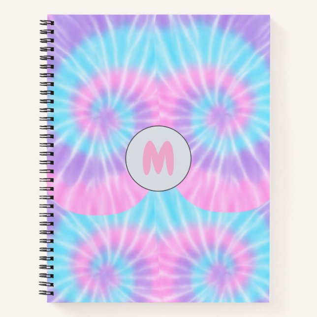 Pink & Lilac Tie-Dye Notebook (Front)