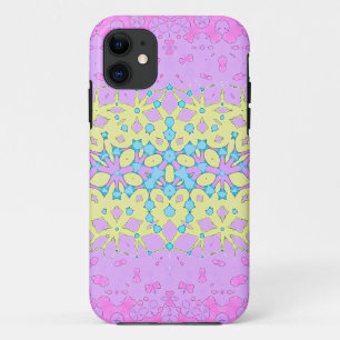 Pink, Lilac, Yellow and Sky Blue Geometric iPhone 11 Case