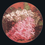 Pink Lilacs by Vincent van Gogh, Still Life Flower Classic Round Sticker<br><div class="desc">Lilacs by Vincent van Gogh is a vintage fine art post impressionism still life floral painting featuring a bouquet of pale pastel pink lilac flowers. This Valentine's Day say I Love You with flowers that will last a lifetime. About the artist: Vincent Willem van Gogh (1853 -1890) was one of...</div>