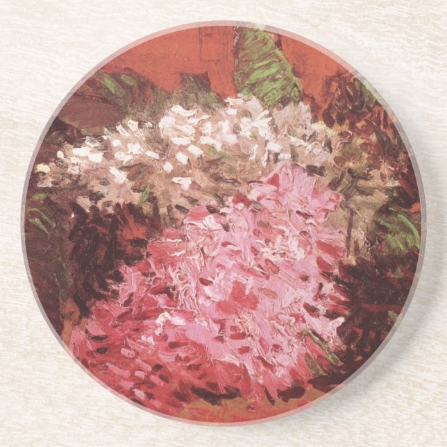 Pink Lilacs by Vincent van Gogh, Still Life Flower Coaster (Front)