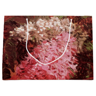 Pink Lilacs by Vincent van Gogh, Still Life Flower Large Gift Bag