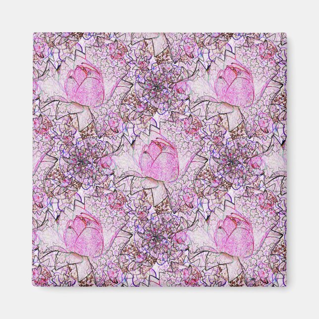 Pink Lilies..... Magnet (Front)