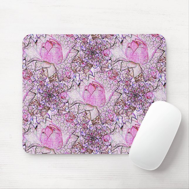 Pink Lilies....... Mouse Mat (With Mouse)