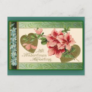 Pink Lilies Valentine Greeting Cards