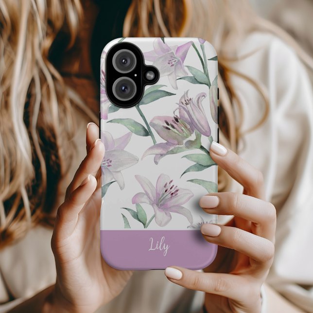 Pink Lillies MagSafe Tough (Lily phone case)