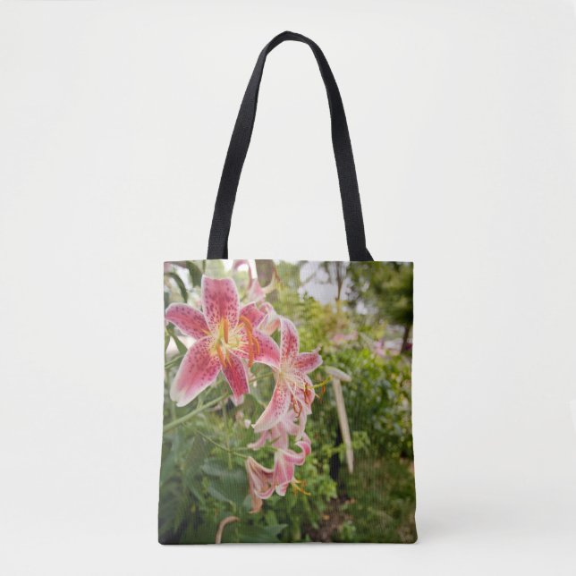 Pink Lillies Tote Bag (Front)