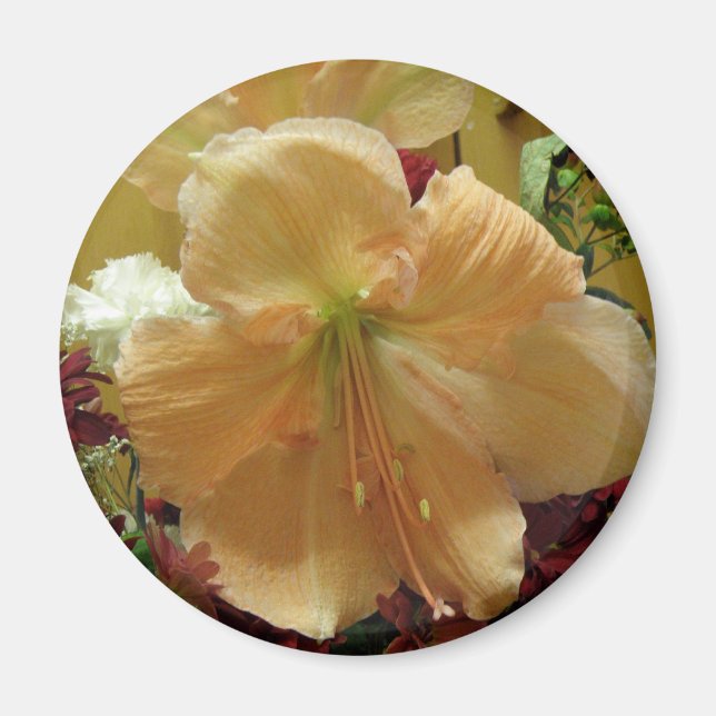 Pink Lily Bouquet Magnet (Front)