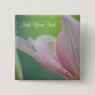 Pink Lily by Shirley Taylor 15 Cm Square Badge
