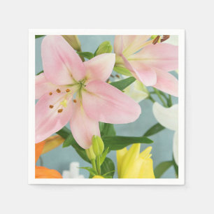 Pink Lily Cocktail Napkin