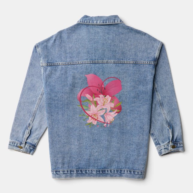 Pink Lily  Denim Jacket (Back)