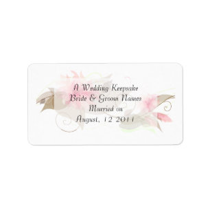 Pink Lily Floral Label