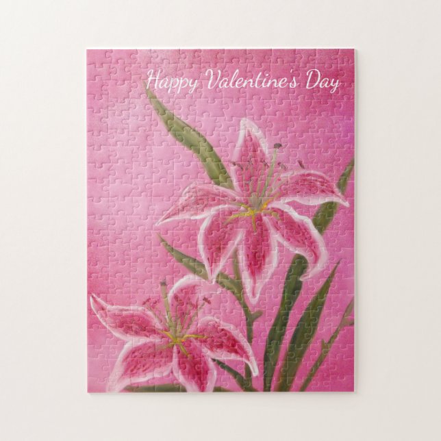 Pink Lily Jigsaw Puzzle (Vertical)