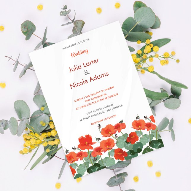 Pink Lily Lotus Flowers In Pond Wedding Invitation (Creator Uploaded)